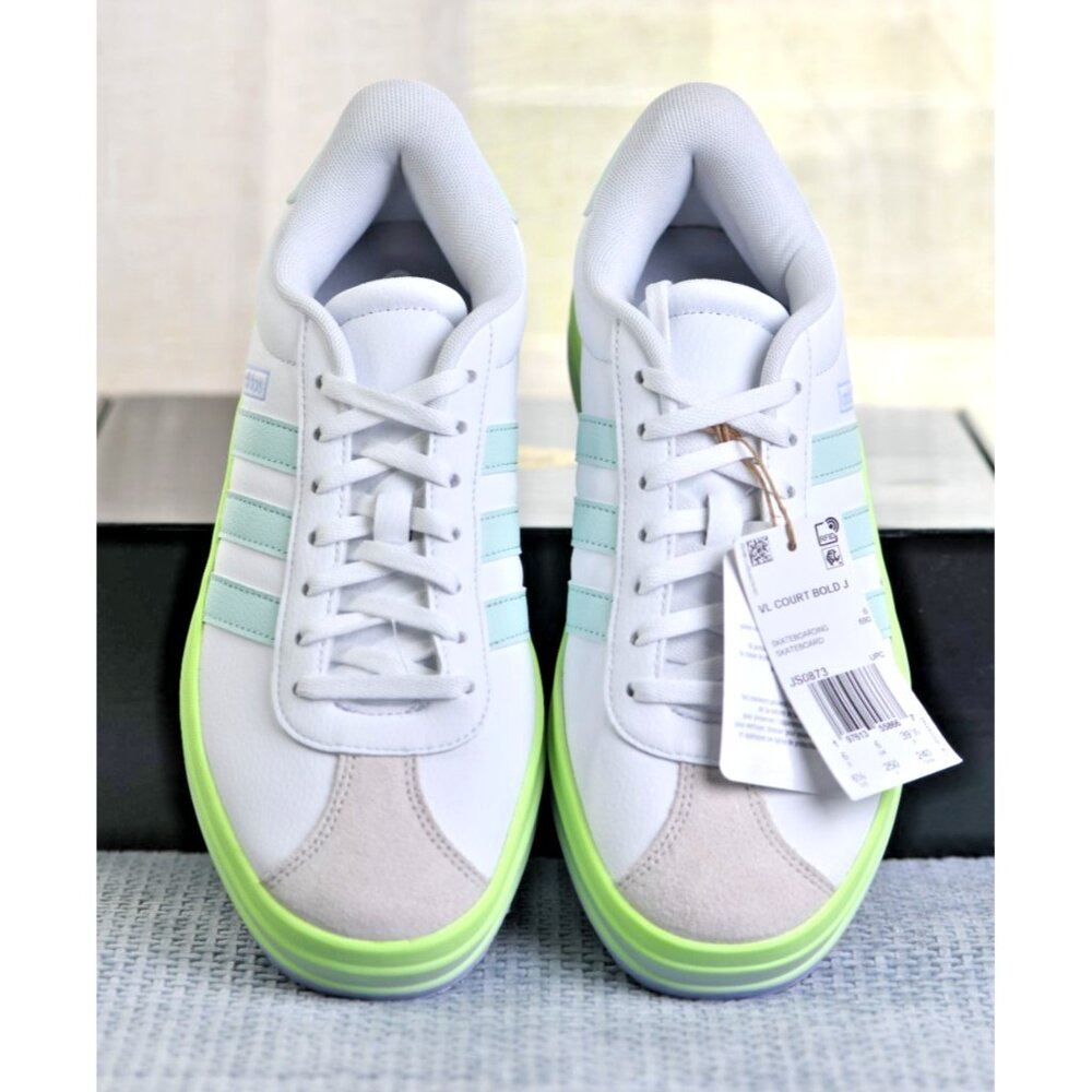 New! Size: 6.5 Women | Adidas VL Court Bold Junior | JS0873 - Picture 3 of 12